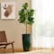 Glitzhome® 23.5" Gradient Green Faux Ceramic Tall Plastic Planters, 2ct.